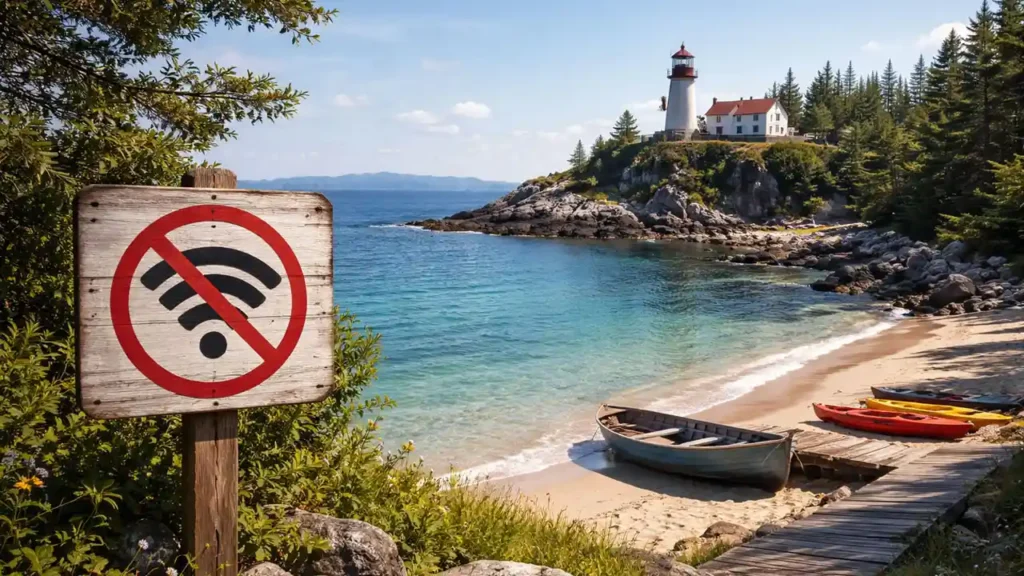 A Ilha onde o Wi-Fi é proibido e desconectar é a regra; você iria?
