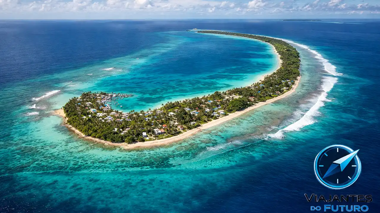 Tuvalu é um ailha em risco.