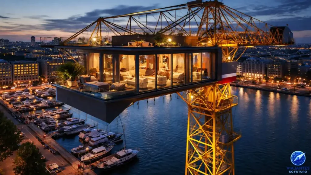 Conheça o hotel que foi construído dentro de um guindaste