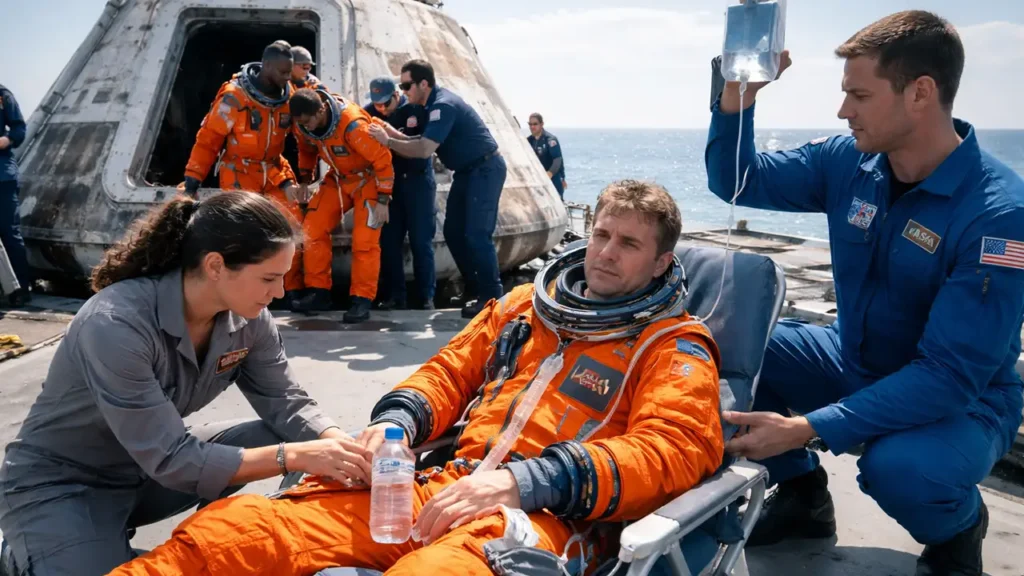 O que acontece com o corpo quando volta do espaço?