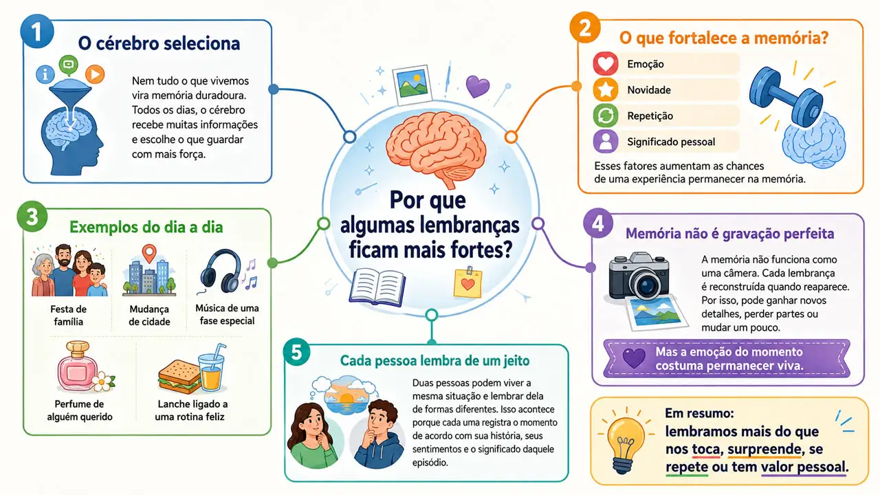 Por que algumas lembranças ficam mais fortes?