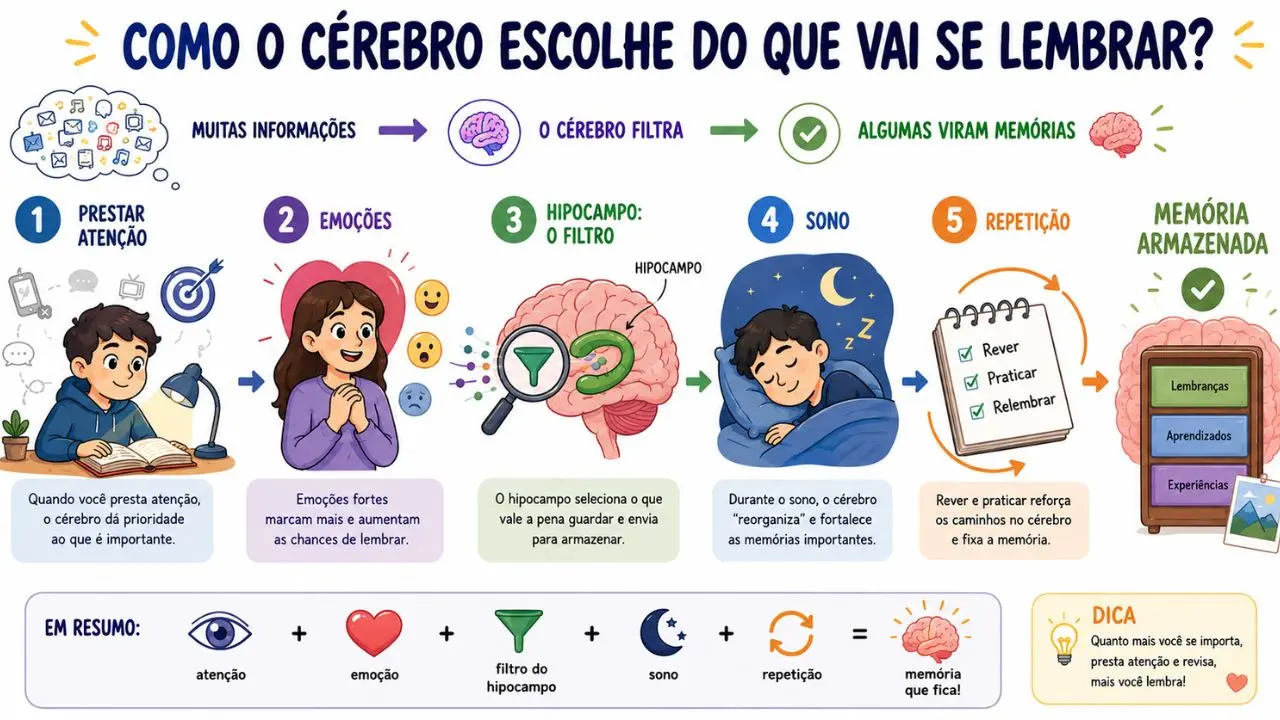 Como é que o nosso cérebro escolhe o que a gente vai lembrar?