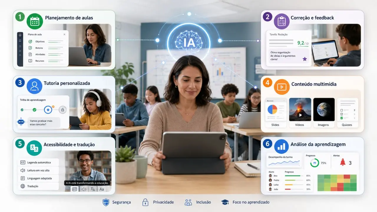 Professores apoiados por ferramentas inteligentes