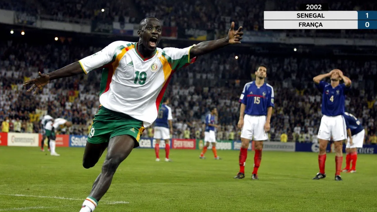 Senegal 1 x 0 França, em 2002