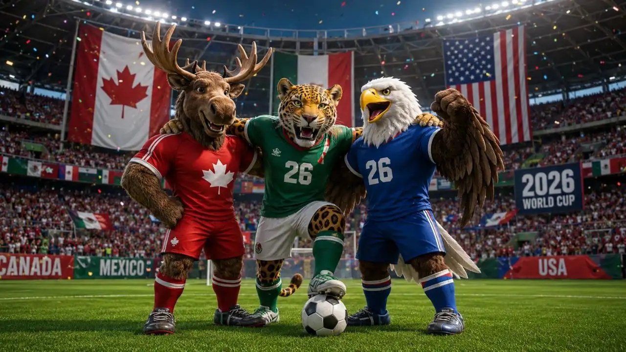 A Copa de 2026 e três mascotes diferentes
