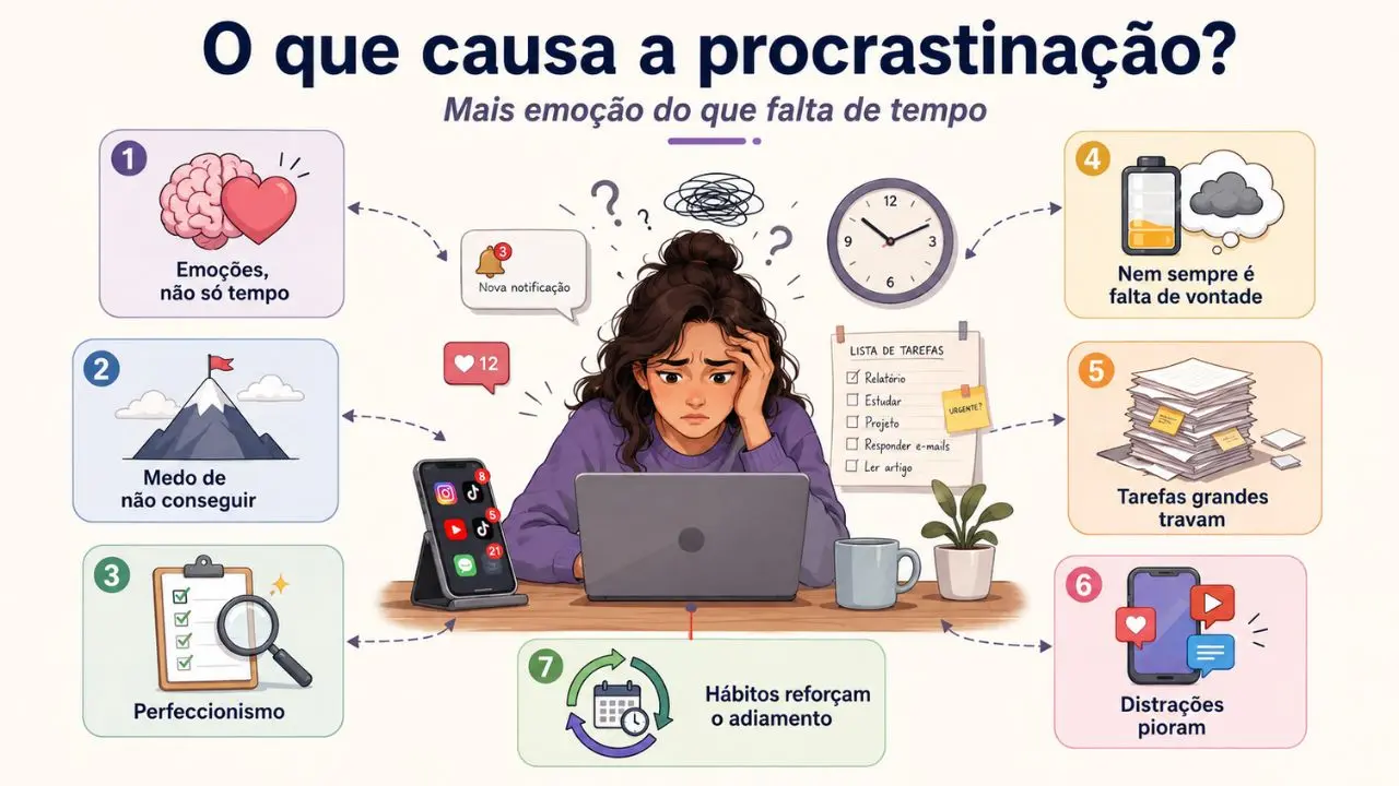 O que realmente causa a procrastinação?
