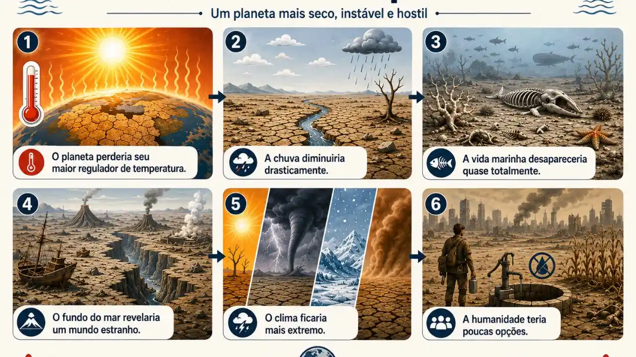 O que iria acontecer se todos os oceanos desaparecessem?