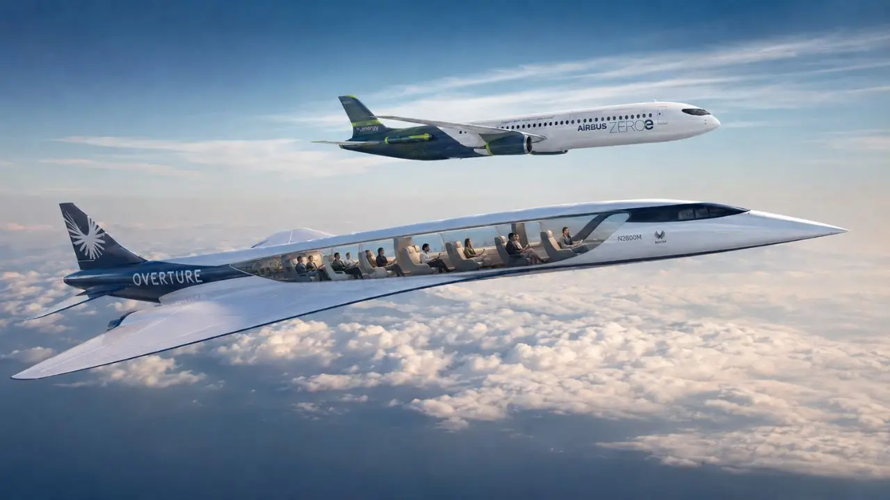Aviões mais limpos, melhores e talvez diferentesVoar ainda vai ser super importante para viagens longas, mas vai ter que se adaptar a um mundo que se preocupa mais com o clima. Em 50 anos, é bem provável que muitos aviões usem combustíveis que agridem menos o meio ambiente, motores melhores e materiais mais leves. Em voos mais curtos, aviões elétricos ou híbridos podem aparecer mais, principalmente para ir de uma região para outra. O hidrogênio também é uma ideia para parte da aviação, mesmo com os desafios técnicos, financeiros e de estrutura que ainda existem. Por isso, o futuro dos voos deve ter várias soluções juntas, e não depender só de uma tecnologia. Outra coisa que pode voltar são os voos supersônicos, mas em versões mais modernas e que fazem menos barulho. Eles poderiam diminuir bastante o tempo de viagem entre continentes. Mesmo assim, não é certo que eles virem moda, porque o preço, o gasto de energia, o barulho e o impacto no meio ambiente ainda serão problemas grandes.