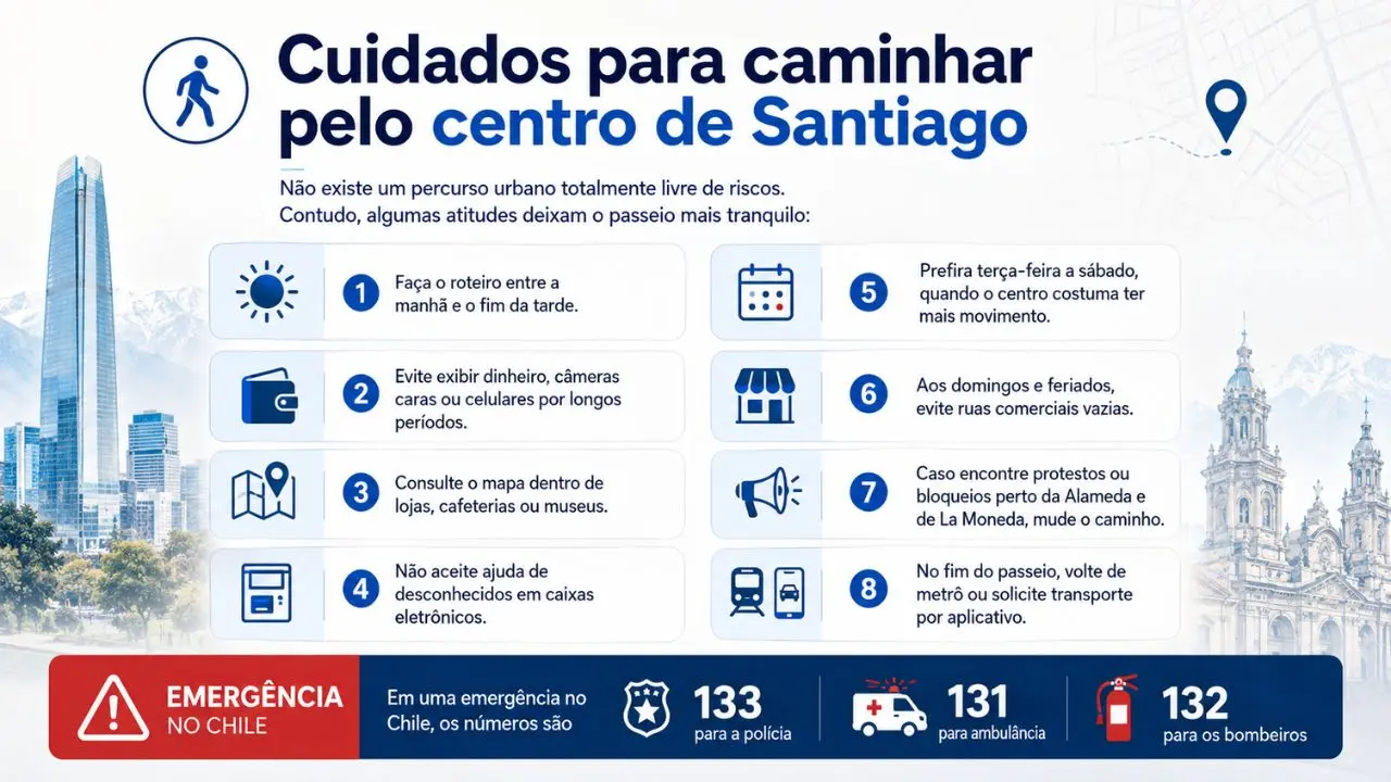 Dicas Santiago a pé.