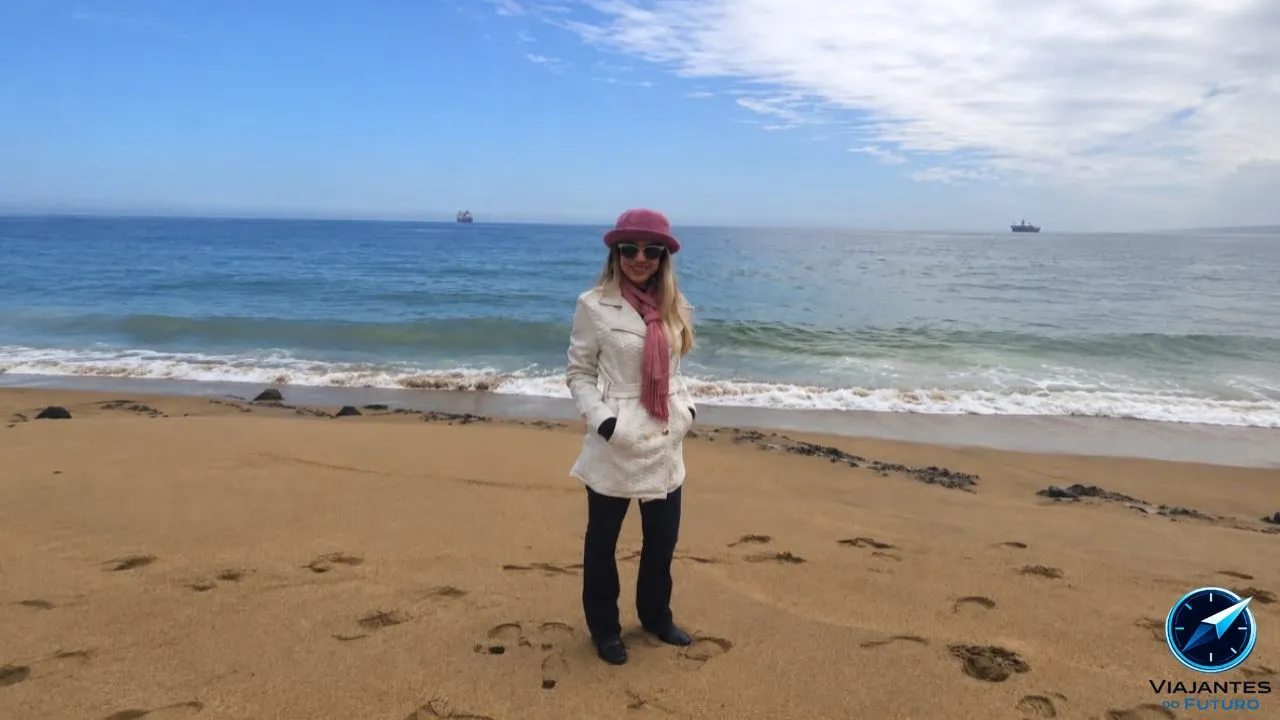 A tarde pelo litoral de Viña del Mar