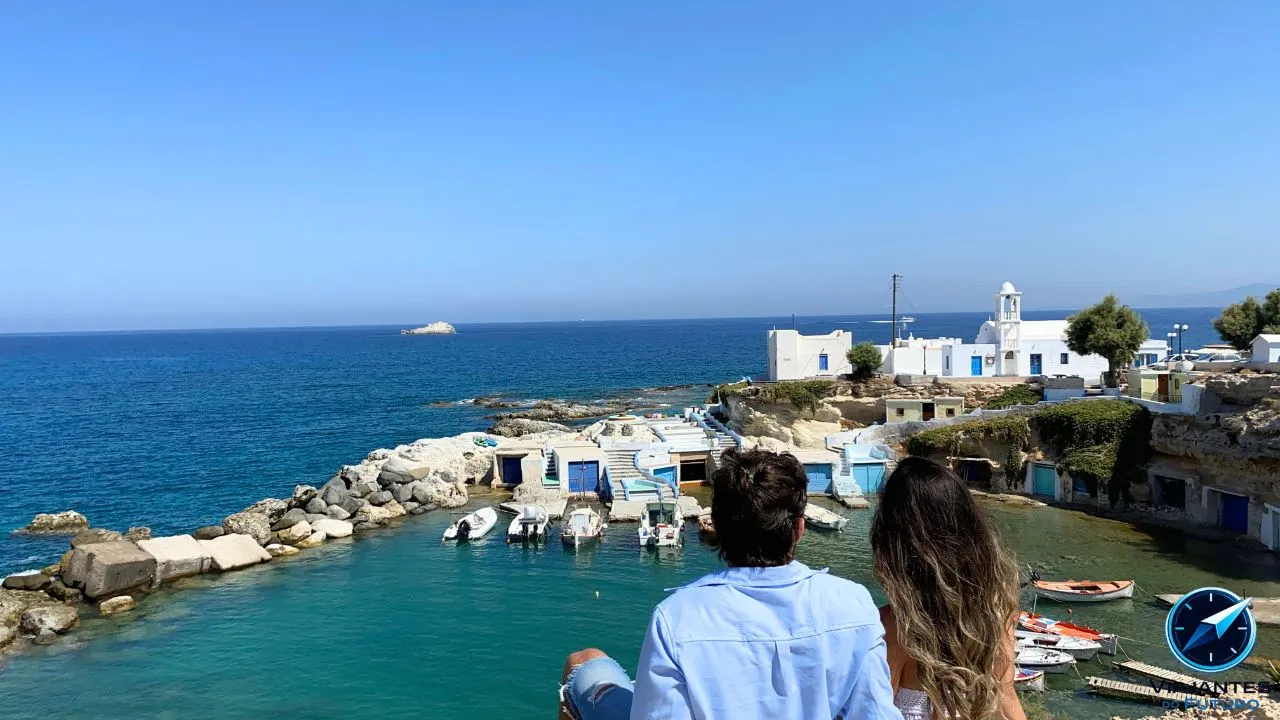 As casas coloridas dos pescadores de Milos
