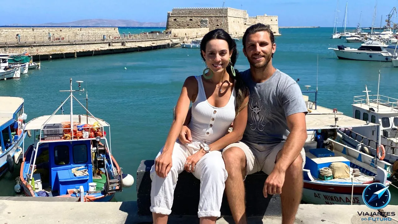 Os muros de Heraklion, na ilha grega de Creta.